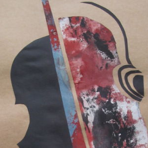 Bass-ic - Mischtechnik - 23x37 cm.