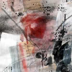 Malen, Schreiben, Komponieren - Mischtechnik - 61x85 cm.