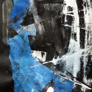 Schwarzes Eis - Mischtechnik - 35x46 cm.