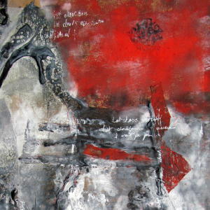 Lass' Chaos stürmen - Mischtechnik - 28x40 cm.