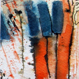 Tastenspiele - 4x Mischtechnik - zusammen ca. 64x30 cm.