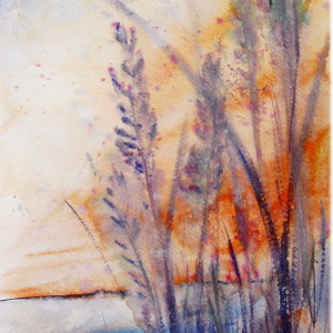 Herbst Liegt in der Luft - Aquarell - 28x56 cm.